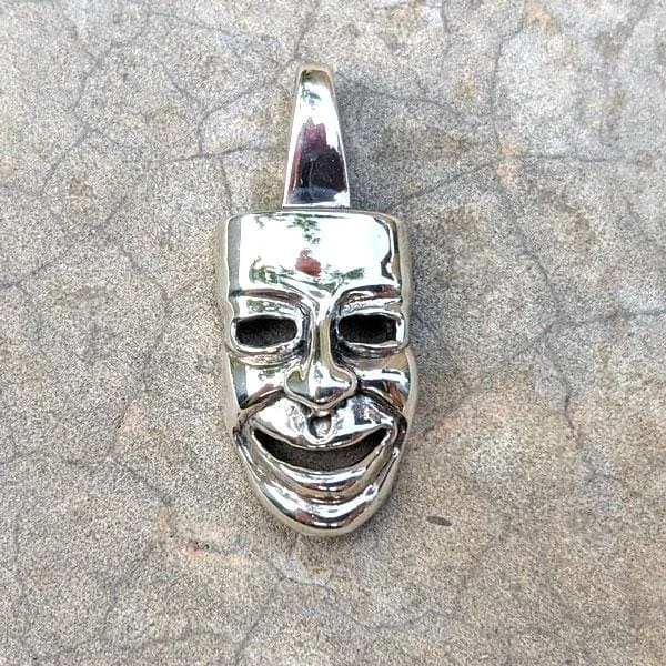 Best necklaces and pendants with floral designs for a feminine and elegant feel-Joker Clown Mask Sterling Silver Pendant