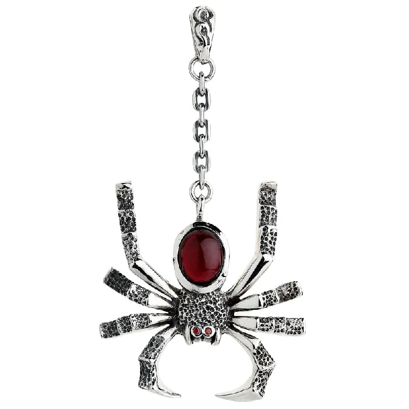 Best necklaces and pendants with minimalist pendants for a sleek, understated look-Large Spider Sterling Silver Gothic Pendant