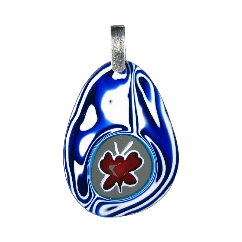 Best necklaces and pendants with intricate beadwork for a bohemian-inspired look-Murrina Goccia Antica Farfalla drop-shaped Murano glass pendant