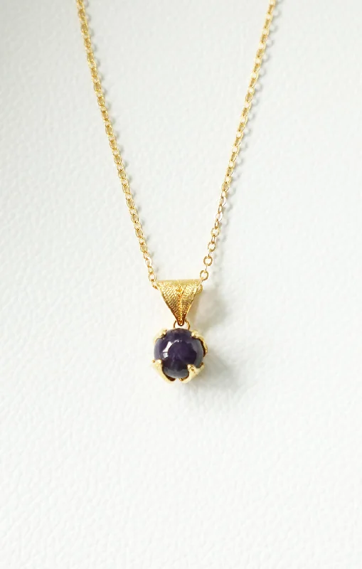 Best necklaces and pendants with zodiac signs for a celestial, astrology-inspired vibe-Necklace Polish Amethyst