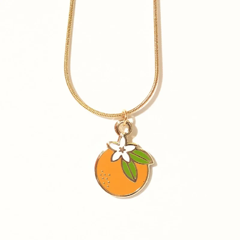 Personalized necklaces and pendants with initials for a customized and meaningful gift-Orange Blossom Necklace