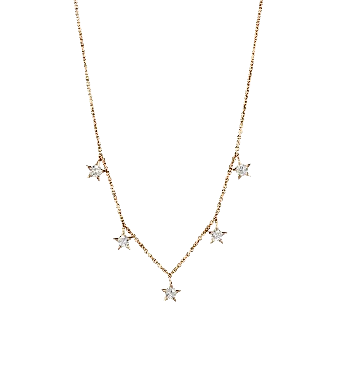 Best necklaces and pendants with vintage coin pendants for a unique accessory-Diamond Star Necklace