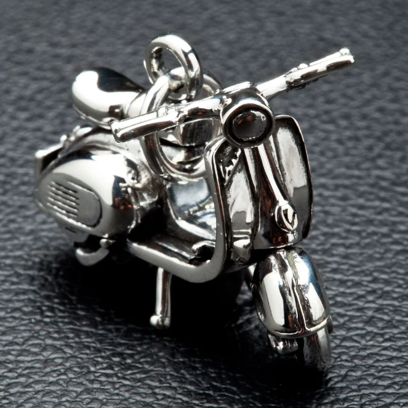 Best necklaces and pendants with vintage coin pendants for a unique accessory-Scooter Vespa Sterling Silver Pendant