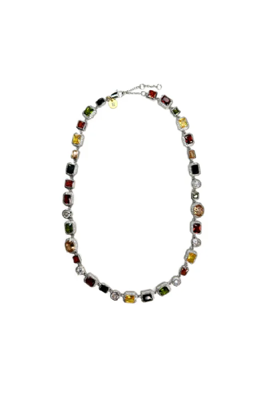 Necklaces and pendants with star-shaped designs for a whimsical, celestial touch-Venetian Gem Choker - Silver