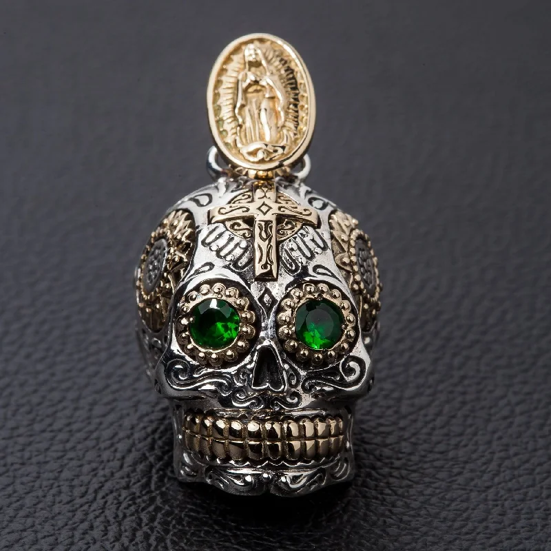 Stunning necklaces and pendants with birthstone pendants for a personal touch-Sterling Silver Sugar Skull Pendant