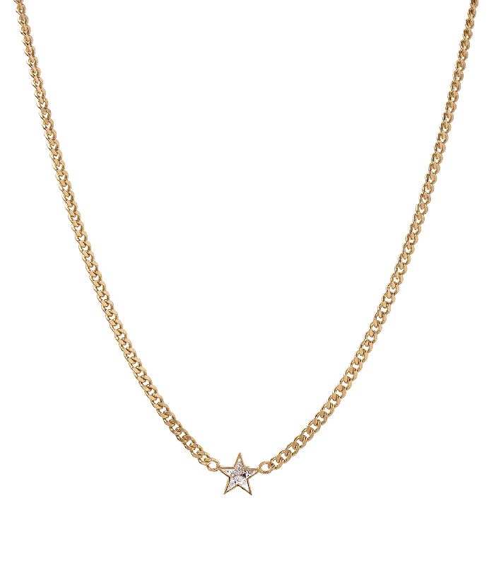 Necklaces and pendants with pearls for a classic and sophisticated touch-Super Duper Diamond Star Necklace