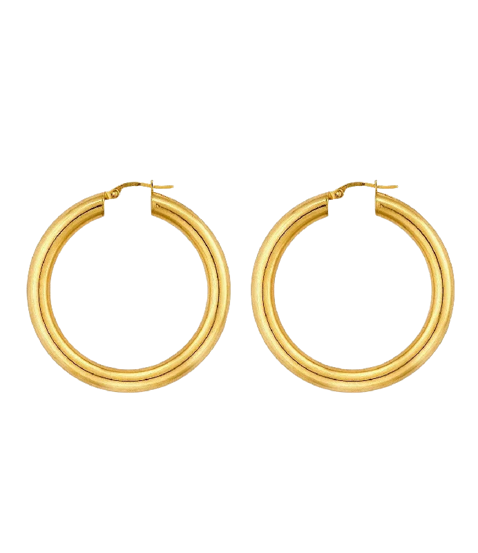 Necklaces and pendants with custom designs for a completely unique jewelry piece-The Mila Classic Gold Hoops