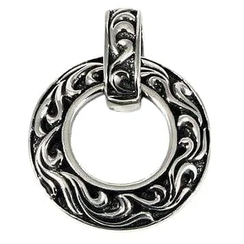 Unique necklaces and pendants with gemstones for a colorful and vibrant statement-Tribal Knight Shield Loop Sterling Silver Pendant