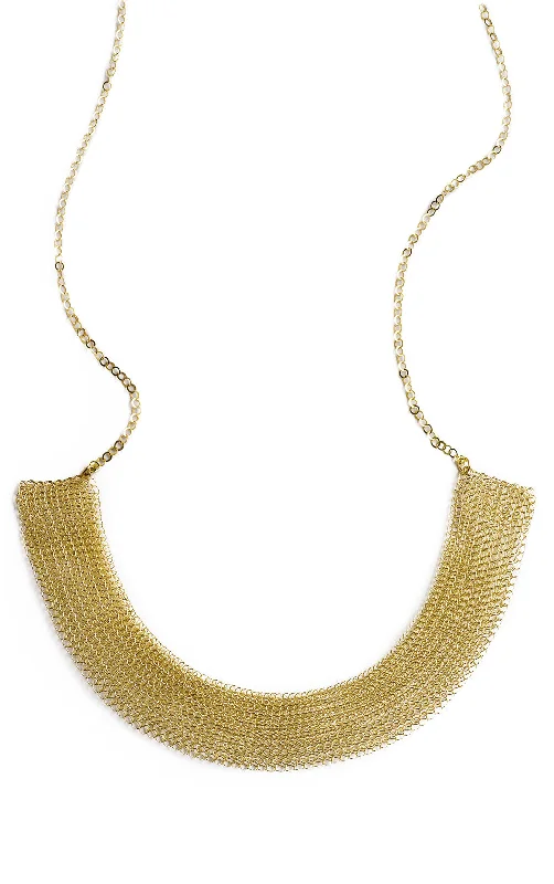 Best necklaces and pendants with opal gemstones for an iridescent glow-U , short Wire crochet collar necklace in gold filed