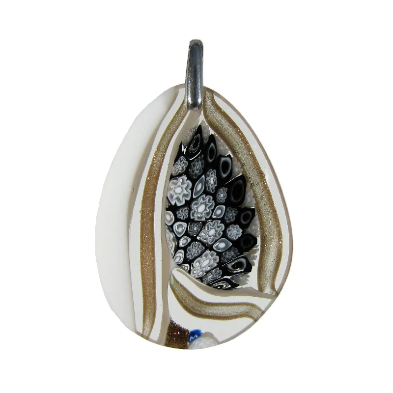 Stunning necklaces and pendants with birthstone pendants for a personal touch-White Drop-shaped Murrina Classica