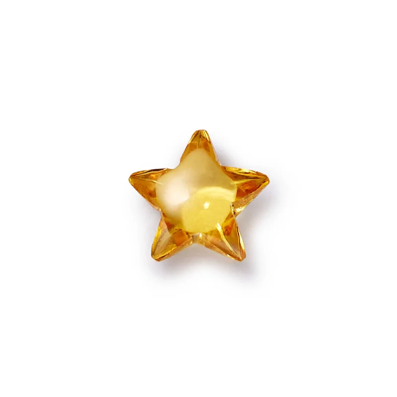 Stunning necklaces and pendants with turquoise and gold for a vibrant, earthy look-Yellow Sapphire Star Charm